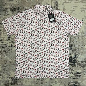 New Philadelphia Phillies Antigua MLB Cooperstown Polo Golf Shirt Size L AOP